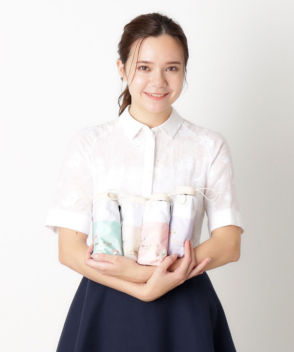 MOONBAT 【WEB限定/一級遮光99.99%】晴雨兼用折りたたみ日傘 ポール&ジョー(PAUL & JOE ACCESSOIRES)クリザンテーム/バイカラー 雨の日OK 遮熱 簡単開閉 UV 晴雨兼用 