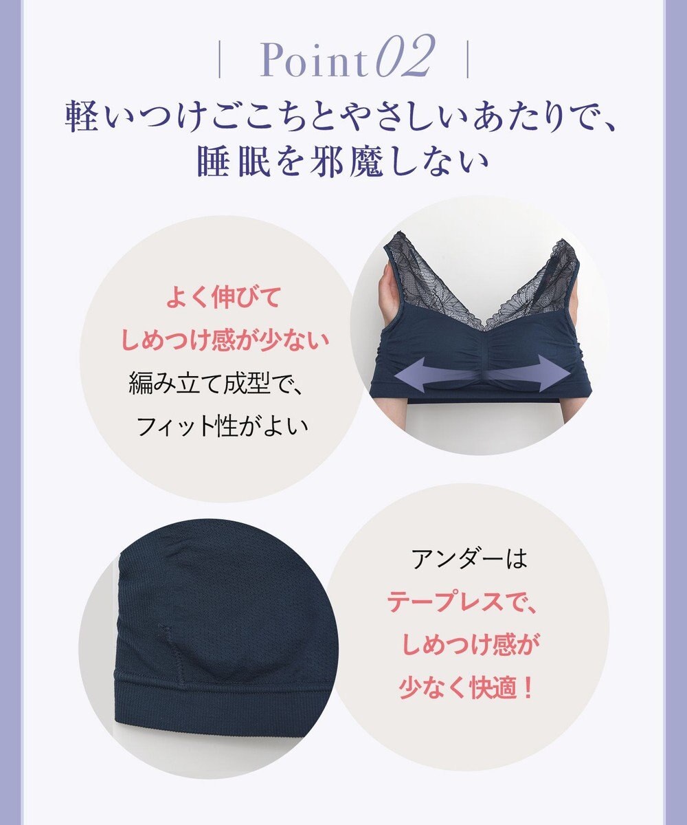 Wing ノンワイヤーブラ　【ナイトアップブラルーム】　寝るとき用ブラ　バストの脇流れを防ぐ　パッド有り　ウイング／ワコール　KB3510 