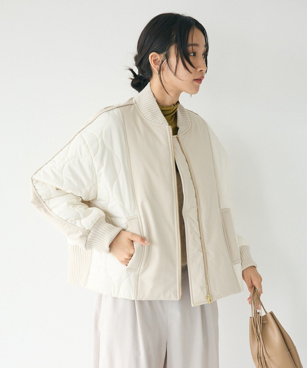 CRAFT STANDARD BOUTIQUE 中綿ヨーク切替ミリタリージャケット Light Beige