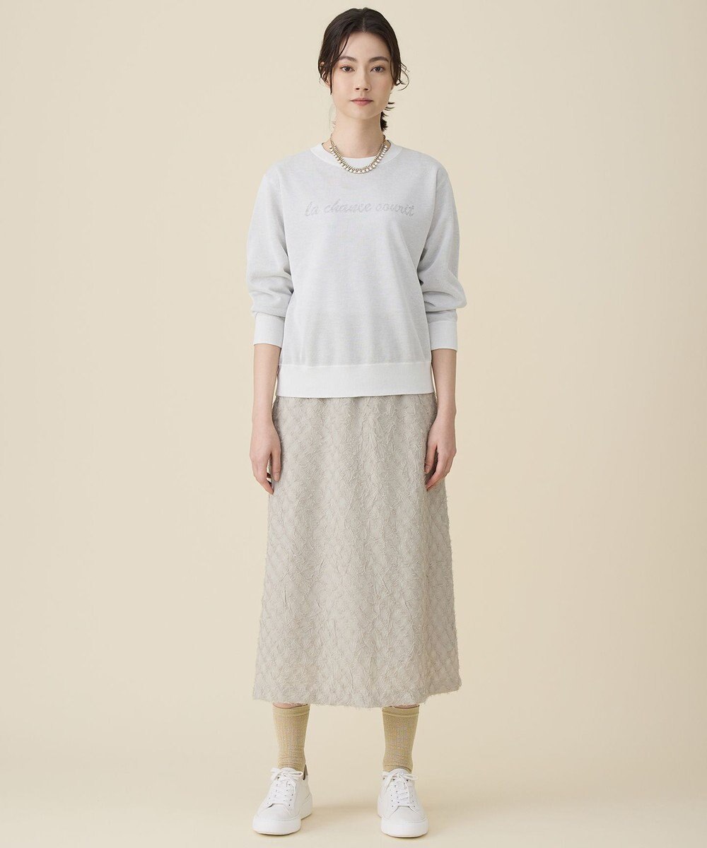 自由区 L 【セットアップ対応】ワッシャーカットジャカード スカート 