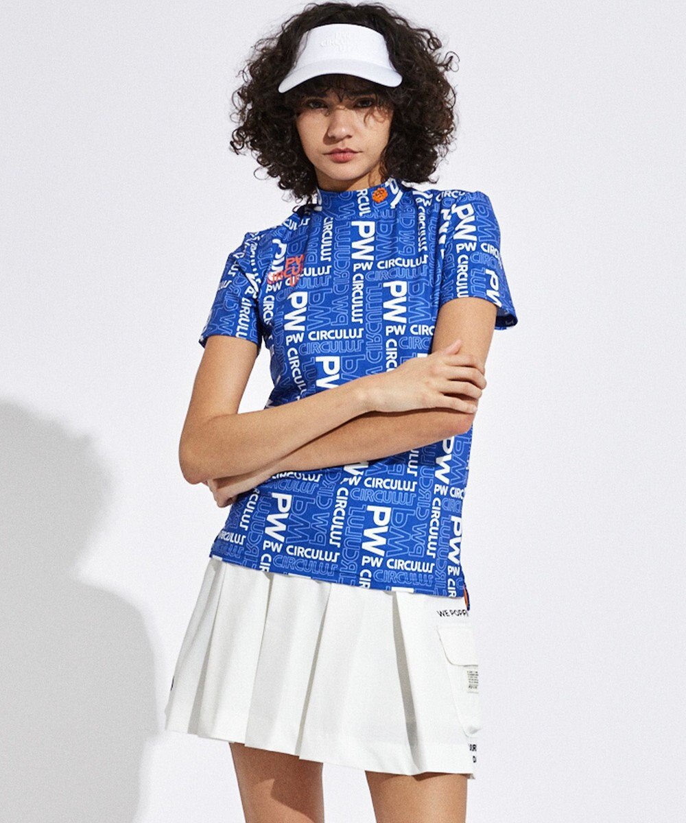 PW CIRCULUS 【UVカット / 吸水速乾 / 伸縮性抜群】【WOMEN】PWロゴ柄モック 