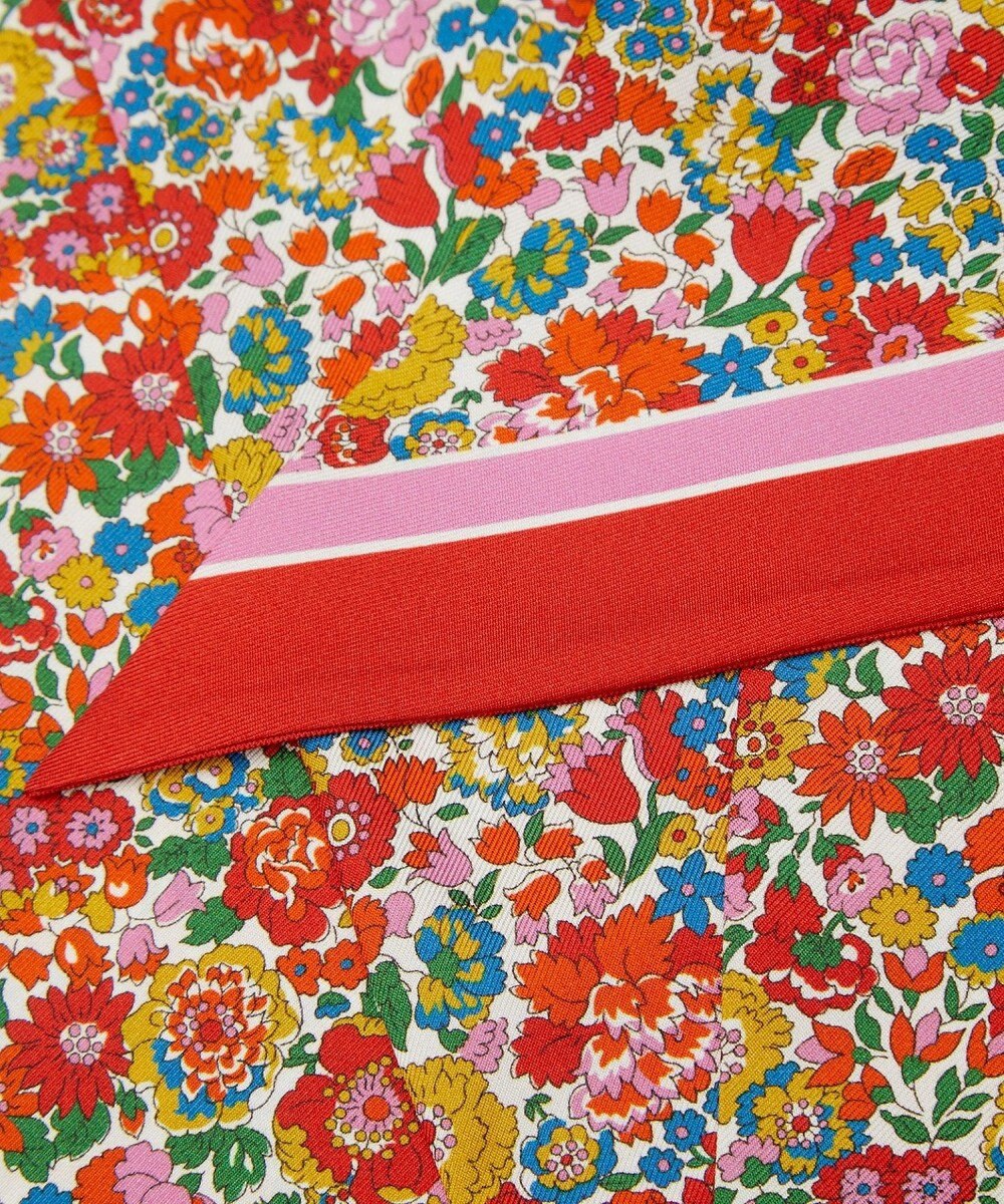 LIBERTY. ネル・アニー アンド メイ 15X100 リボン シルクスカーフ 