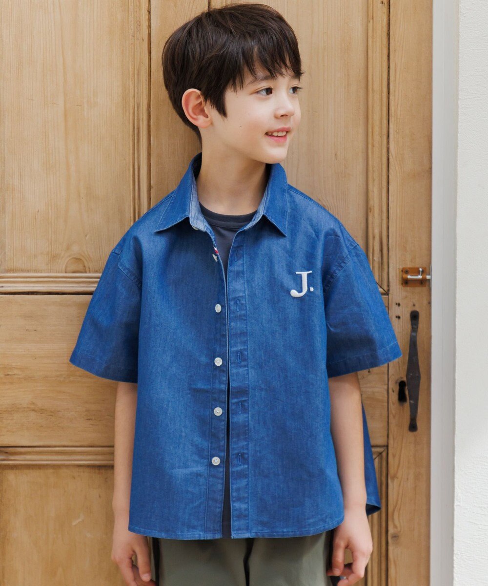 J.PRESS KIDS 【100-130cm】4.5オンス TC デニム 半袖シャツ 
