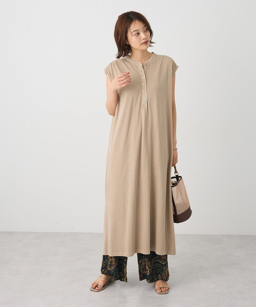 CRAFT STANDARD BOUTIQUE ピグメントヘンリーネックカットソーワンピース 