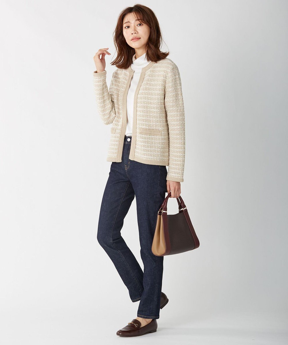 J.PRESS LADIES L 【驚異の伸縮性】10oz Stretch Denim ストレートデニムパンツ 