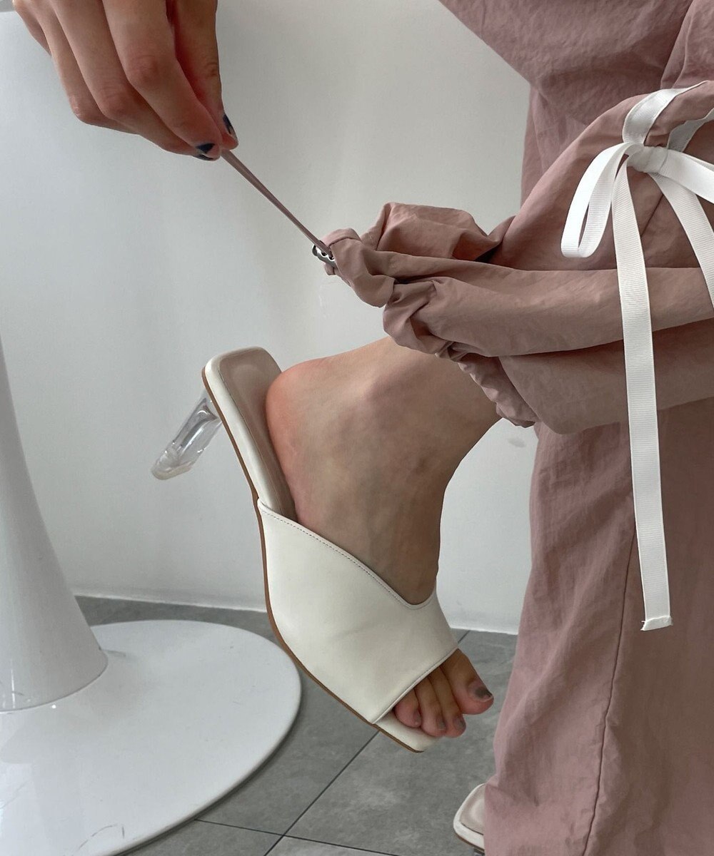 WEGO 【ウエストゴム】ラインリボンデザインナイロンバンツ 