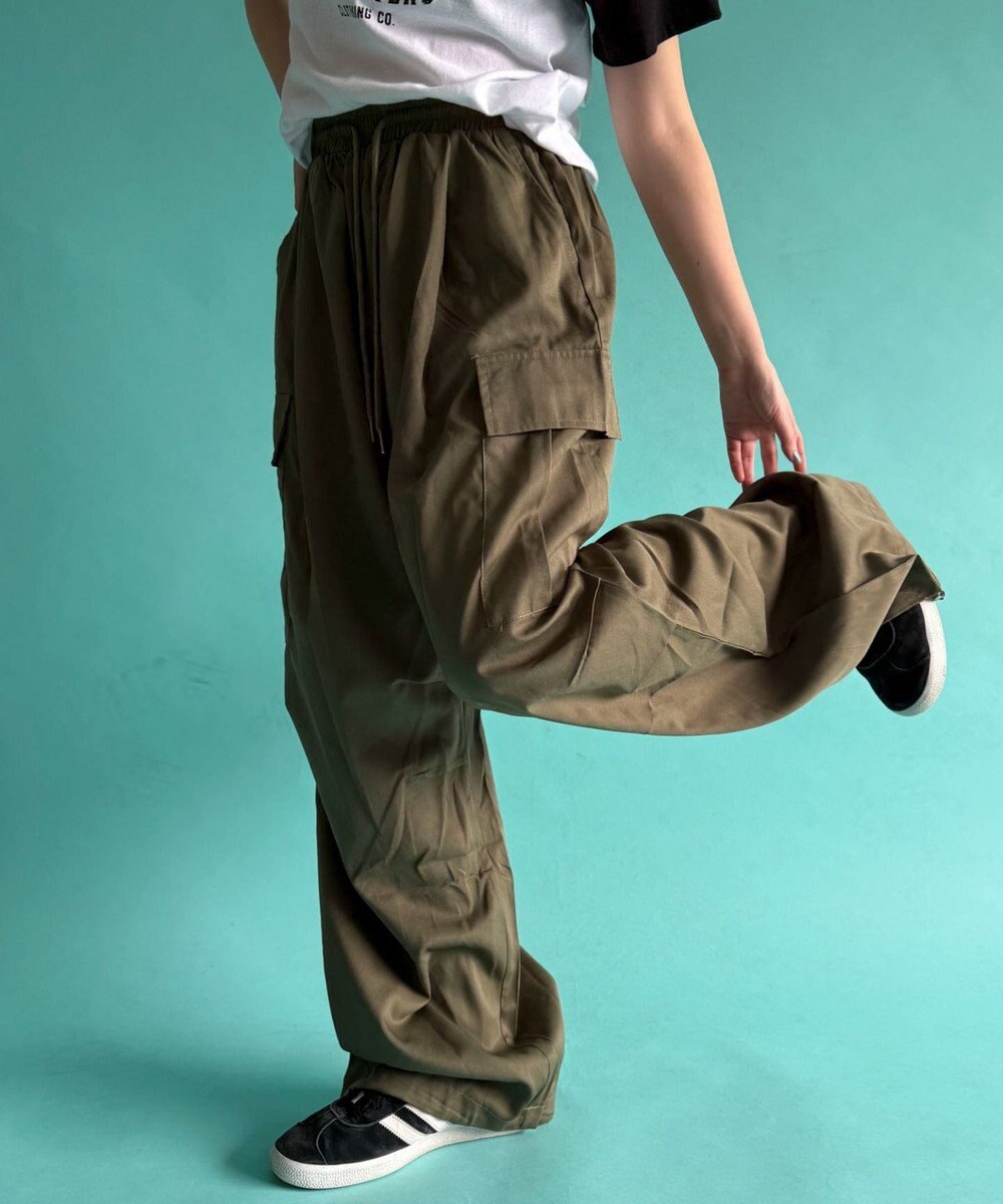 WEGO 【ウエストゴム】イージーカーゴパンツ 