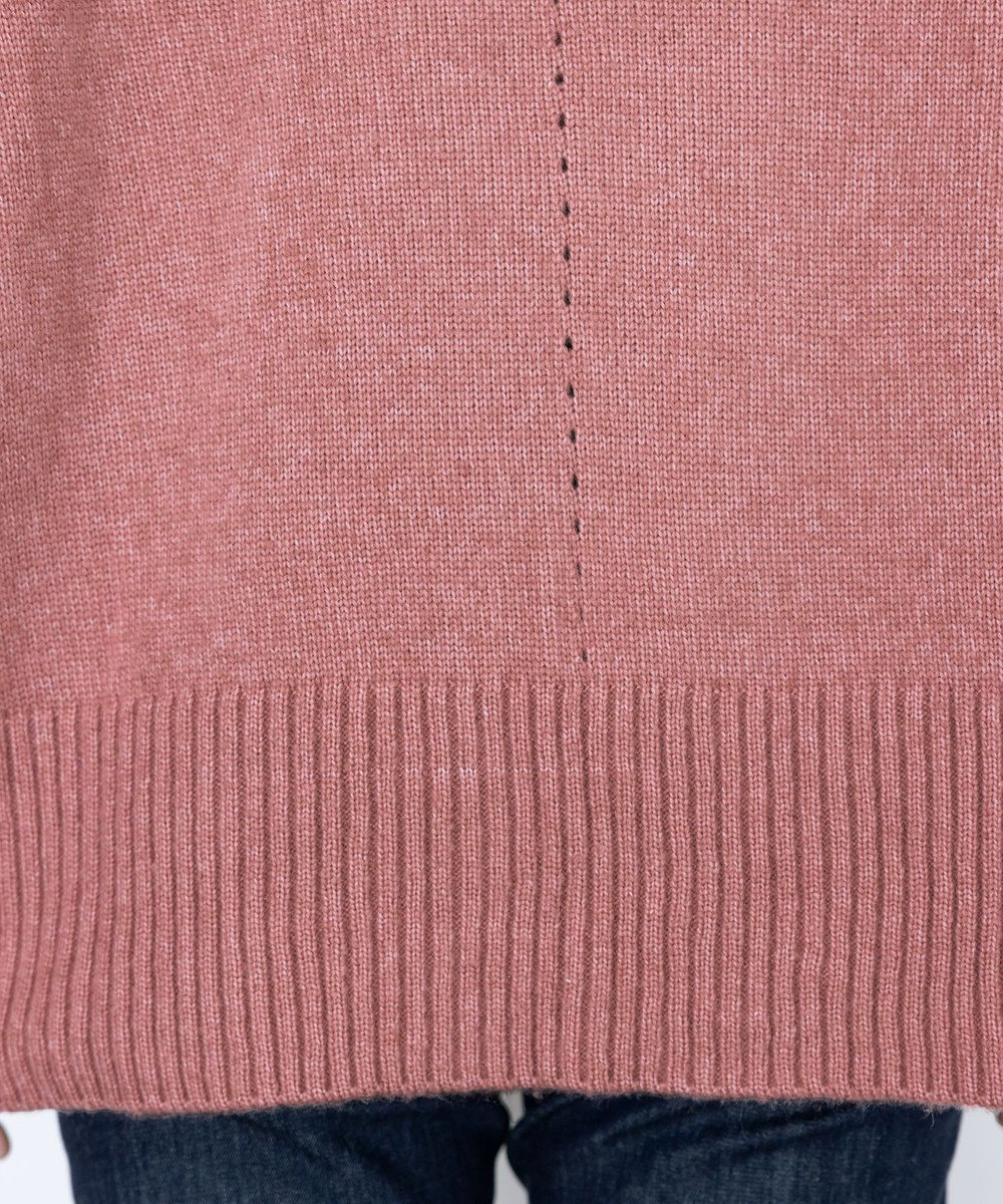 Tiaclasse 【洗える】モックネックポインテルニットトップス 