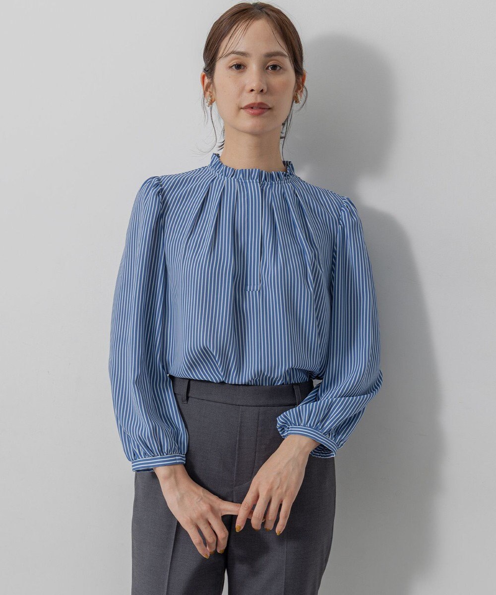 組曲 S ライトデシンフリル襟 ブラウス 