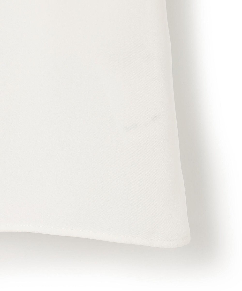 ICB 【WEB限定カラーあり・洗える】エステルダブルクロス 長袖ラッフルブラウス 