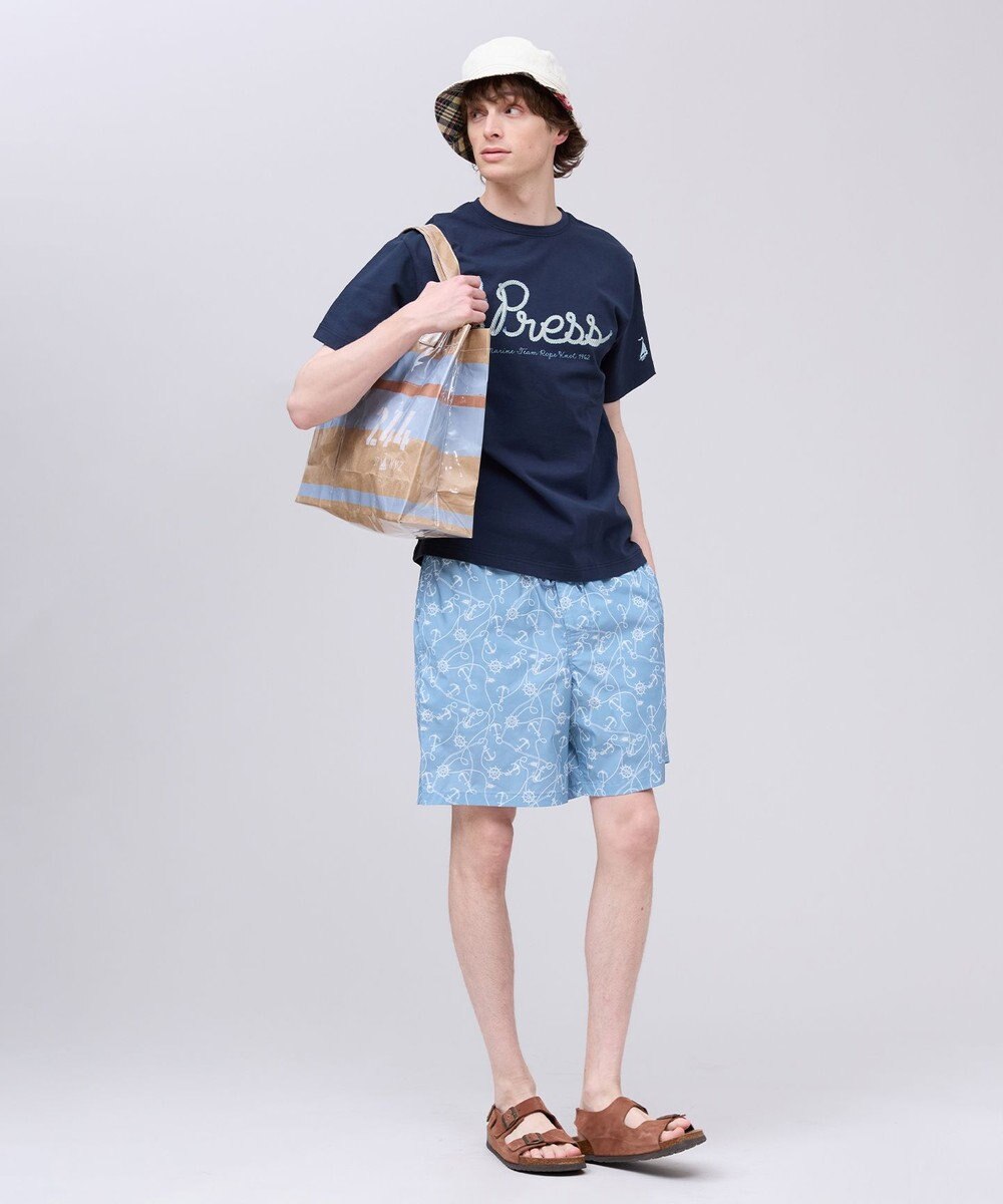 J.PRESS MEN 【NYUZELESS】プリント ペーパービニールバッグ 