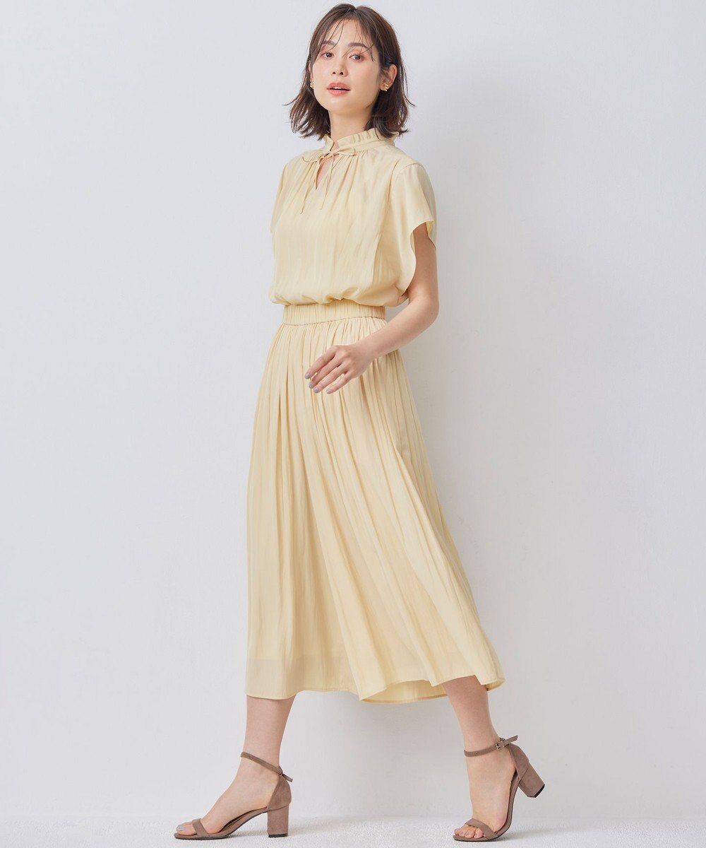 組曲 L 【新色追加】ギャザーライトデシン パンツ 