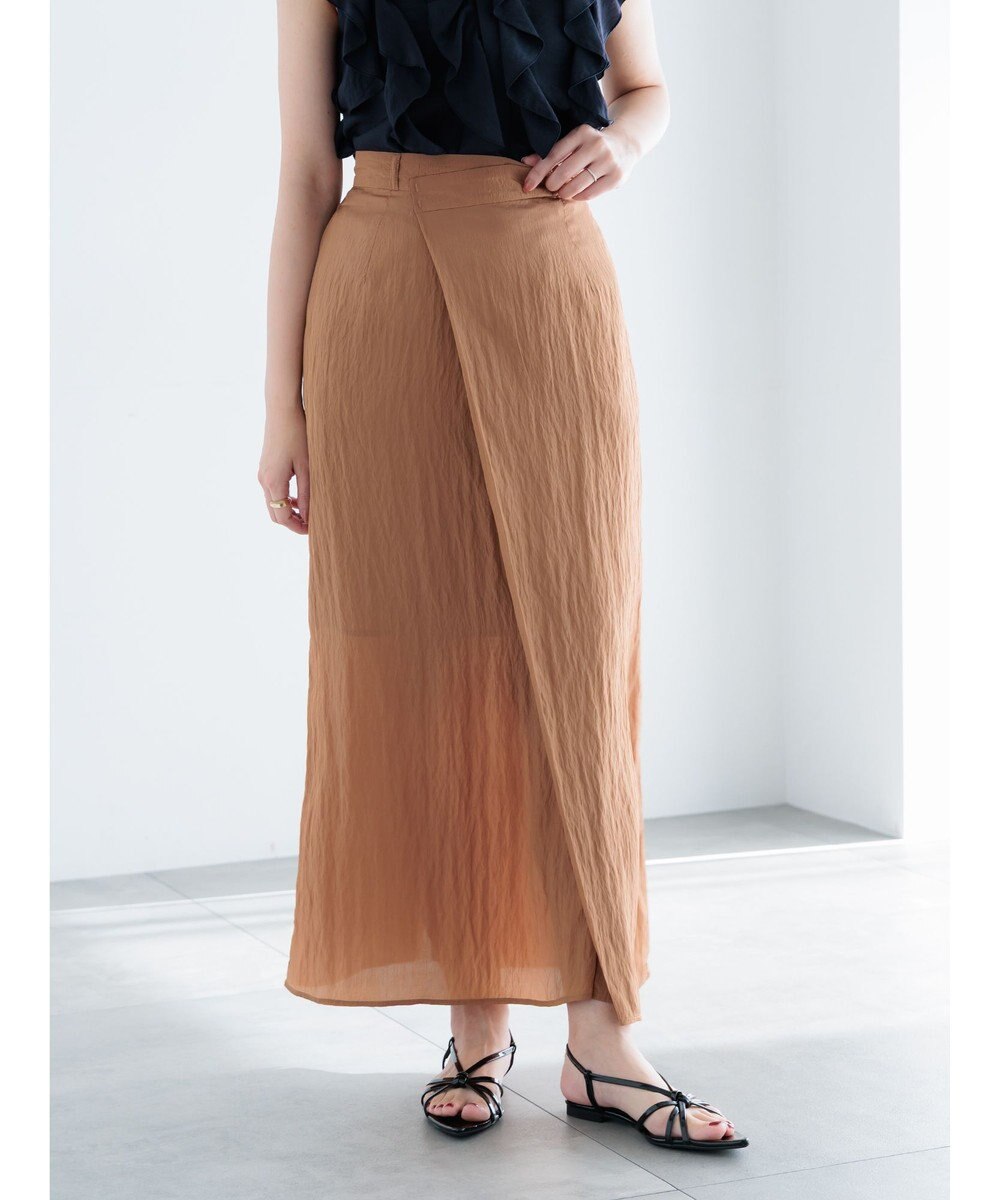 Te chichi フロントタックサテンスカート 