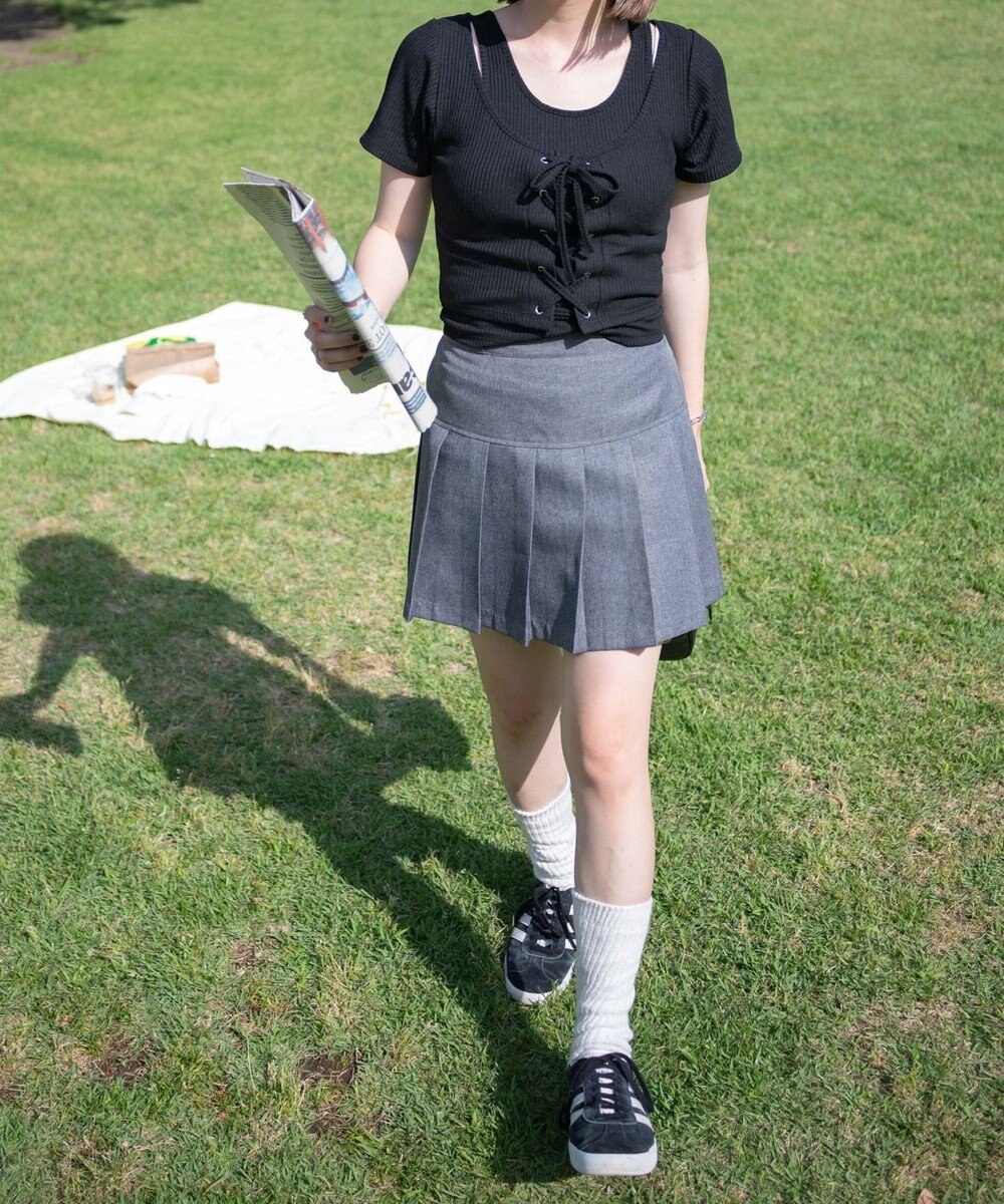 WEGO レイヤードレースアップトップス 