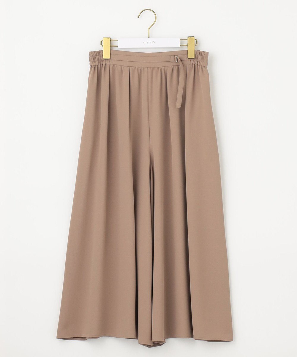 ANY SIS 【洗える】トロミワイドタック パンツ 