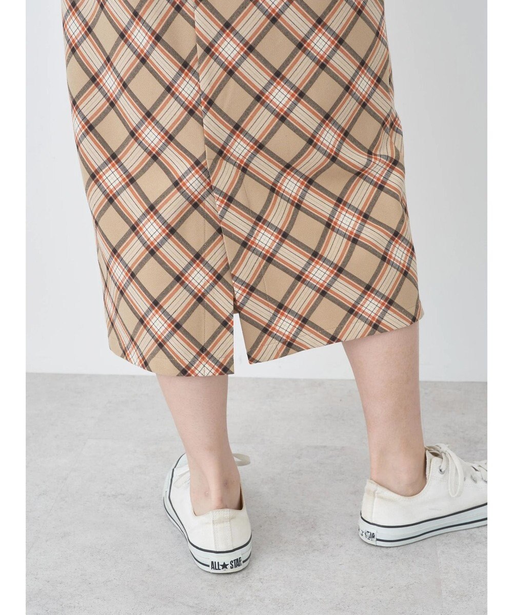 earth music&ecology チェック柄ナロースカート 