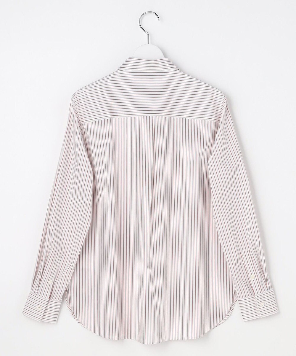 J.PRESS LADIES BEZコットンナイロン ストライプ シャツ ブラウス 