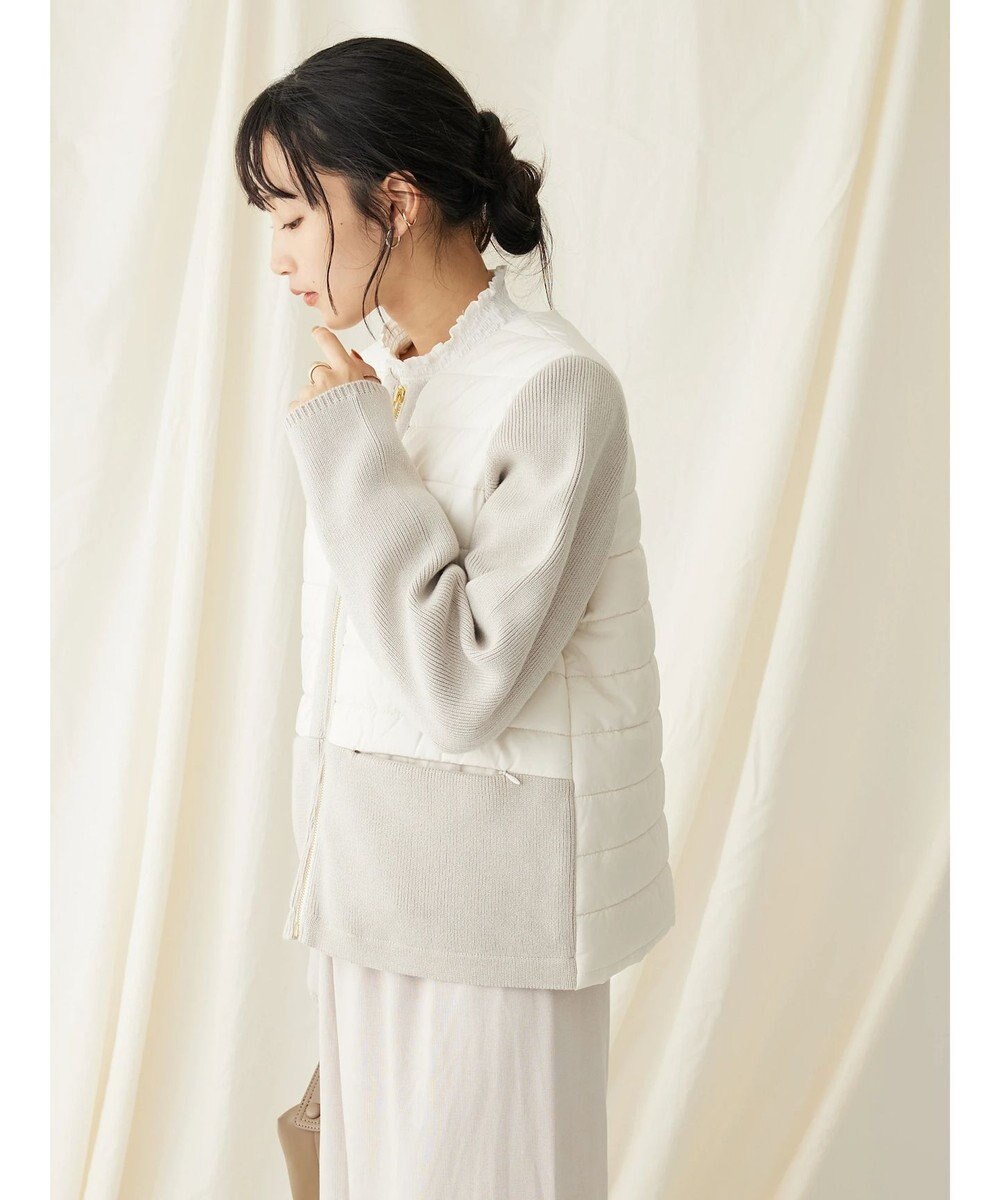 CRAFT STANDARD BOUTIQUE 中綿×ニット切替ジャケット 