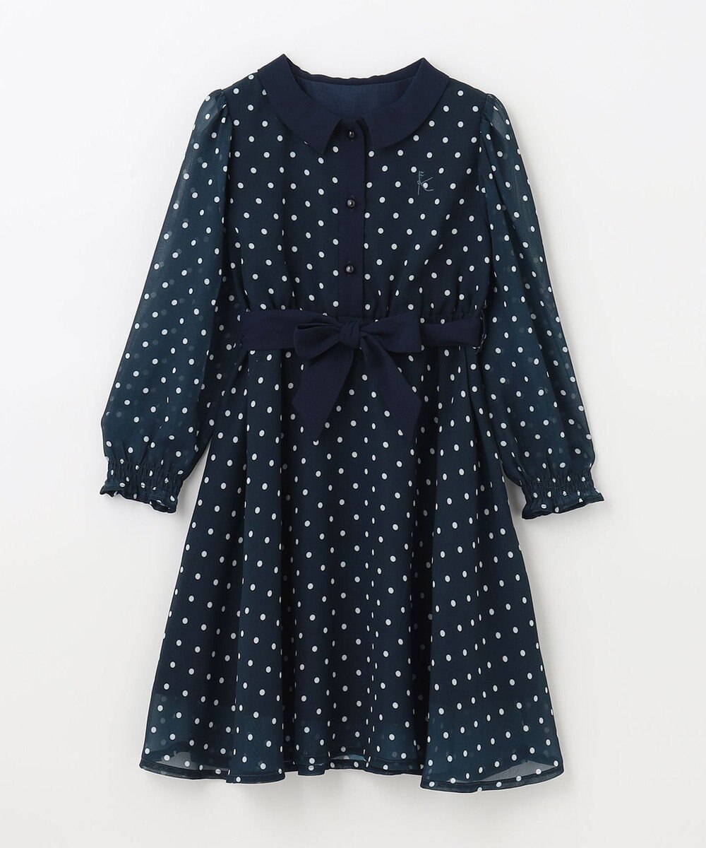 組曲 KIDS 【150-160cm】パリジェンヌドット ワンピース 