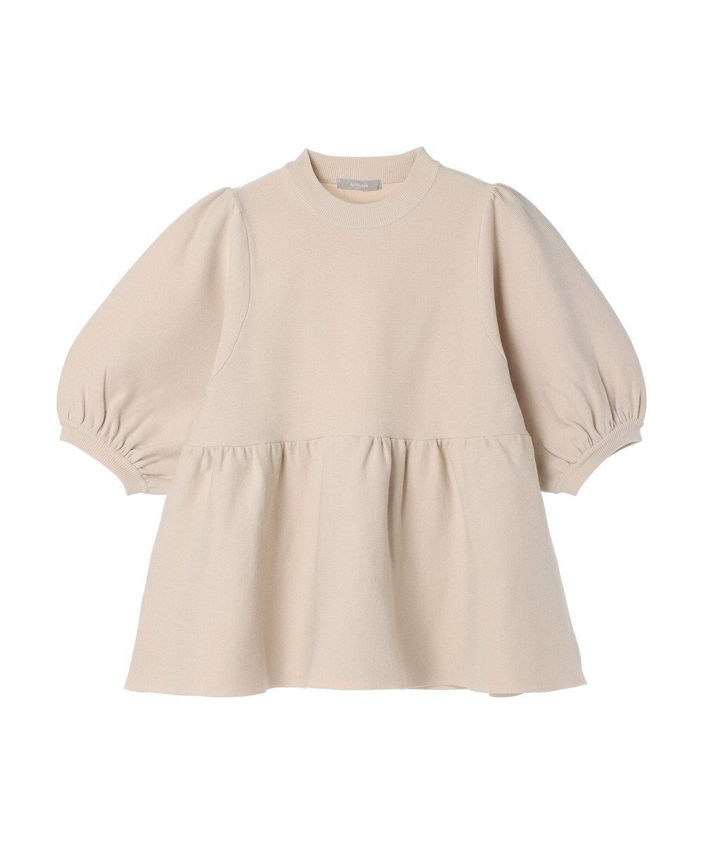 Green Parks armonia. ウエストギャザー袖ボリュームニット 