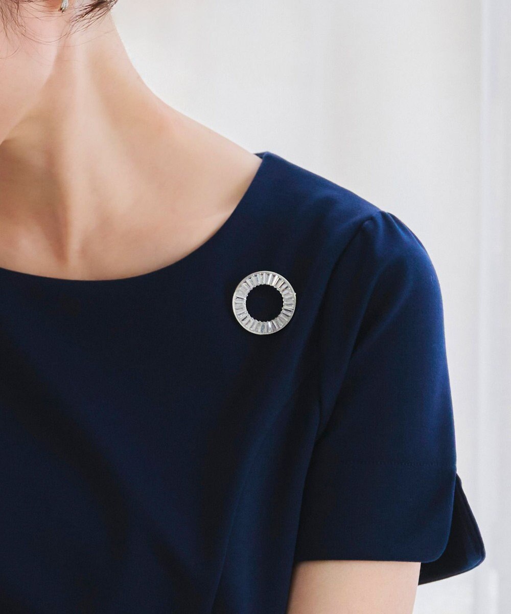 Tiaclasse ガラスサークルブローチ 