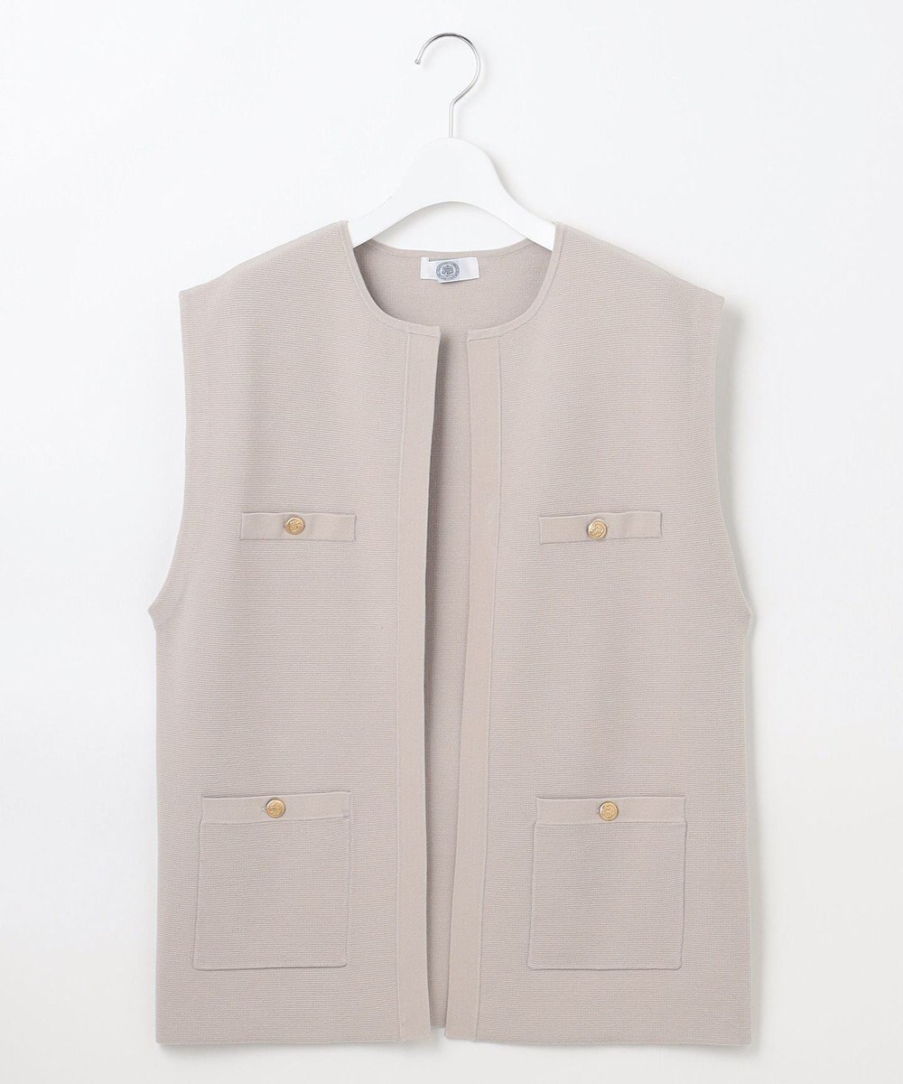 J.PRESS LADIES L 【洗える】VIS/PE ROME ニット ジレベスト 