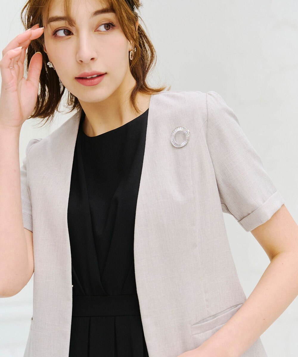 Tiaclasse ガラスサークルブローチ 