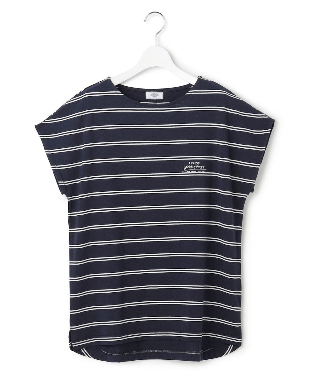 J.PRESS YORK STREET 【WOMEN】キャップスリーブ ボーダーTシャツ 