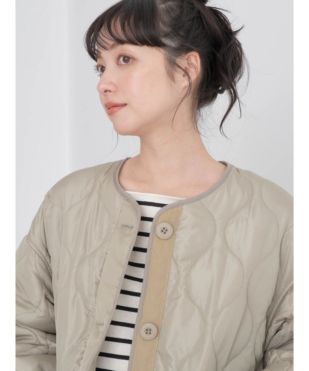 earth music&ecology キルティングハーフブルゾン 