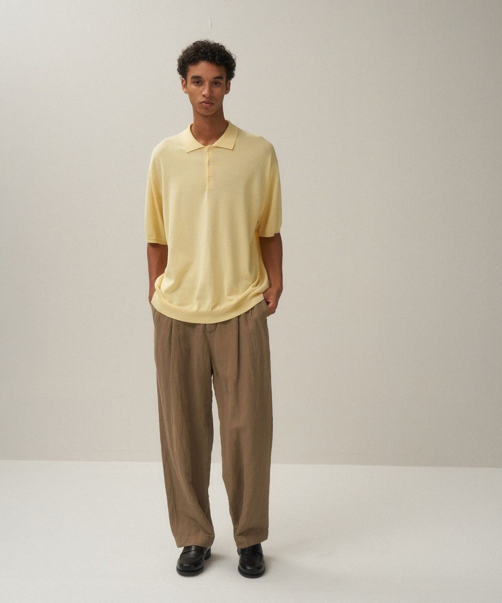 ATON COTTON LINEN VOILE | ツータックイージーパンツ - UNISEX 