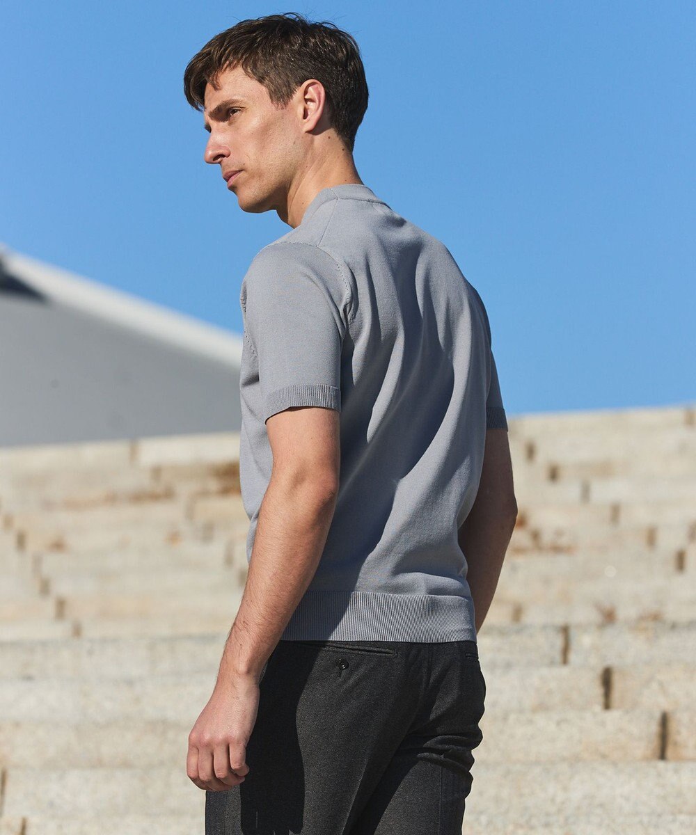 GOTAIRIKU 綿とポリのいいとこどり【洗濯機可】テーラード DRESS BIZ ニットTシャツ 