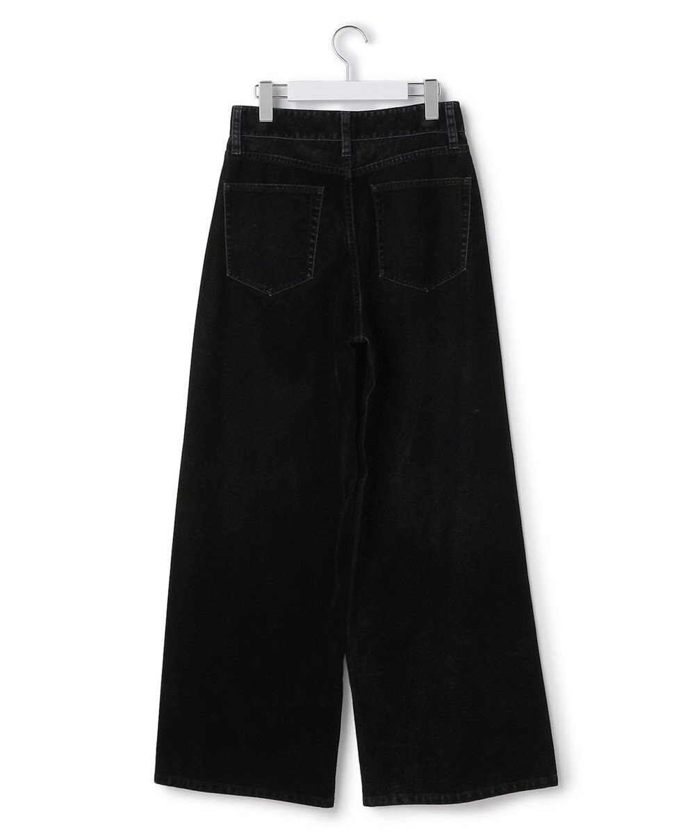 23区 【SLOW/一部店舗限定】フロッキーデニム ワイドパンツ 
