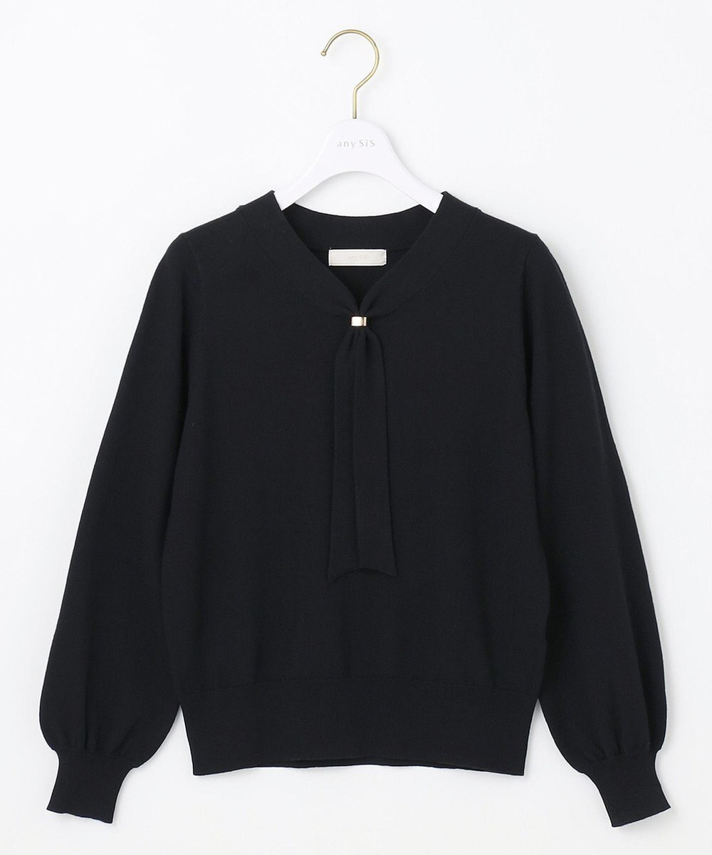 ANY SIS 【洗える】ボウタイ ニット 