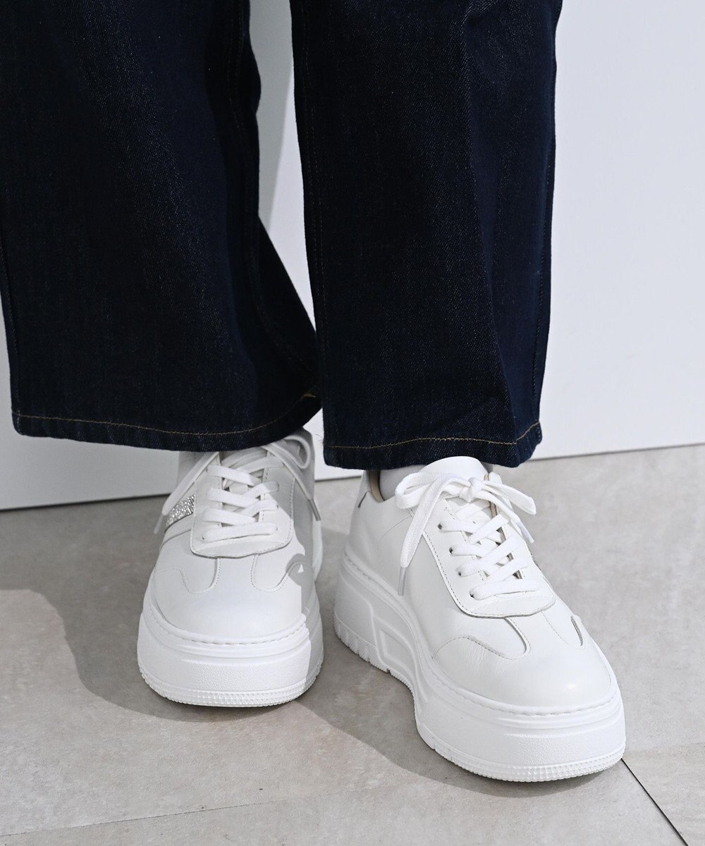 Pointer 日本製 本革ボリューム厚底スニーカー 