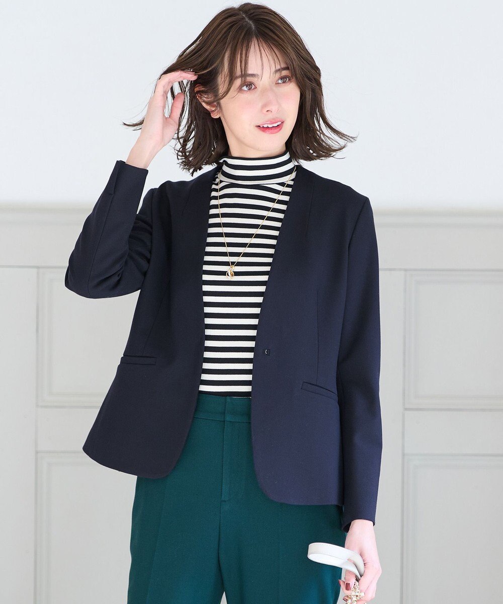 ANY SIS 【洗える】リブタートル カットソー 