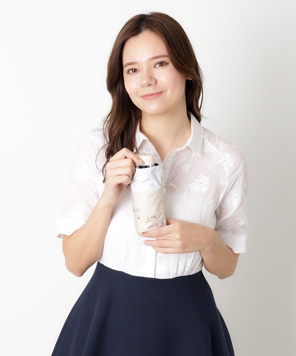 MOONBAT 【WEB限定/一級遮光99.99%】晴雨兼用折りたたみ日傘 ポール&ジョー(PAUL & JOE ACCESSOIRES)クリザンテーム/バイカラー 雨の日OK 遮熱 簡単開閉 UV 晴雨兼用 