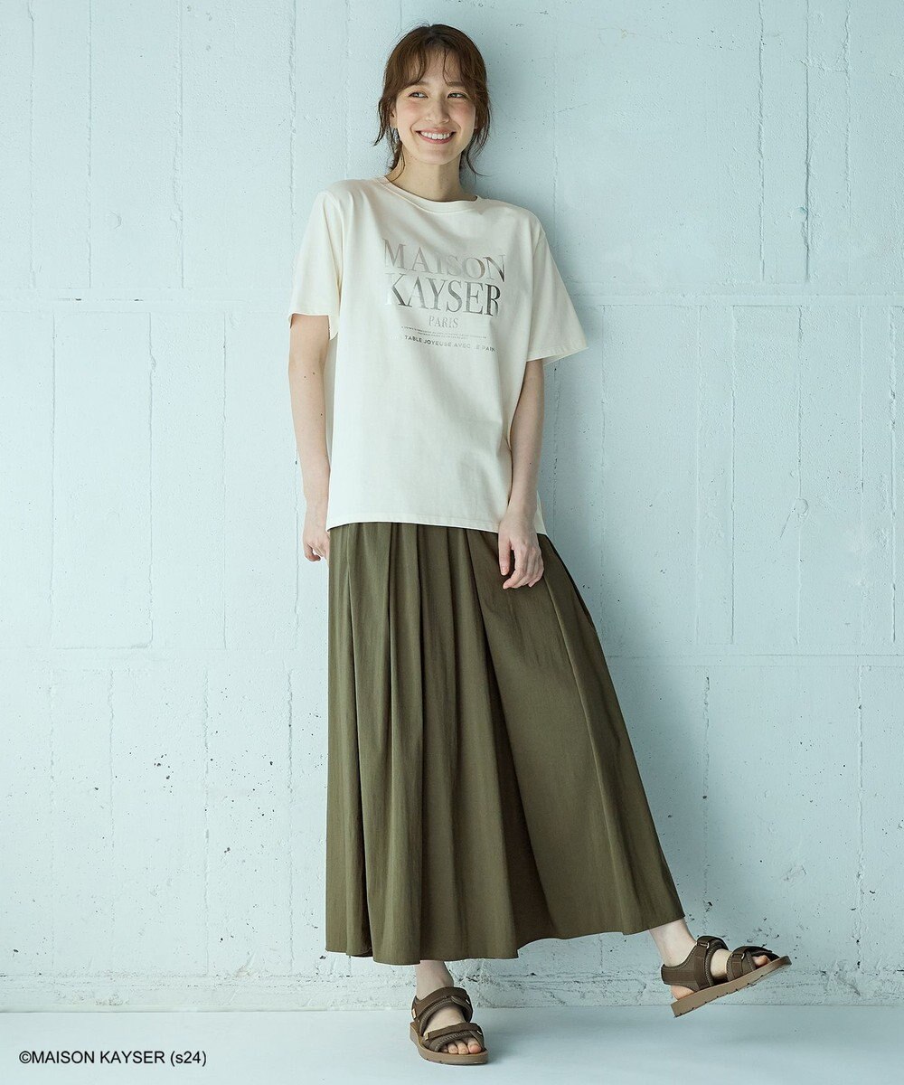 ANY 【MAISON KAYSERコラボ】箔プリントロゴ半袖Tシャツ 