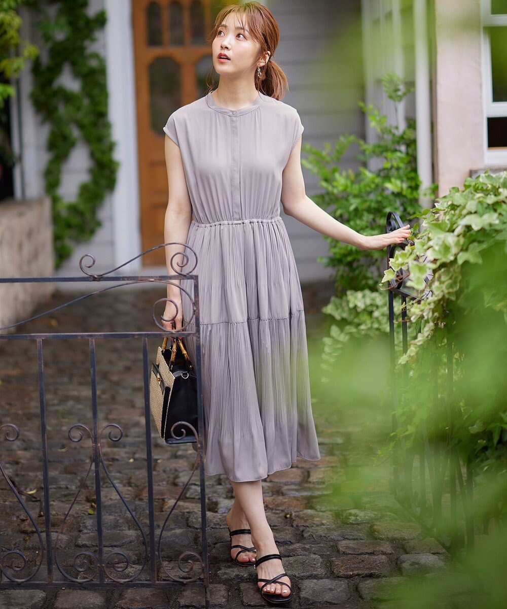 ANY SIS 【洗える】プリーツティアード ワンピース 