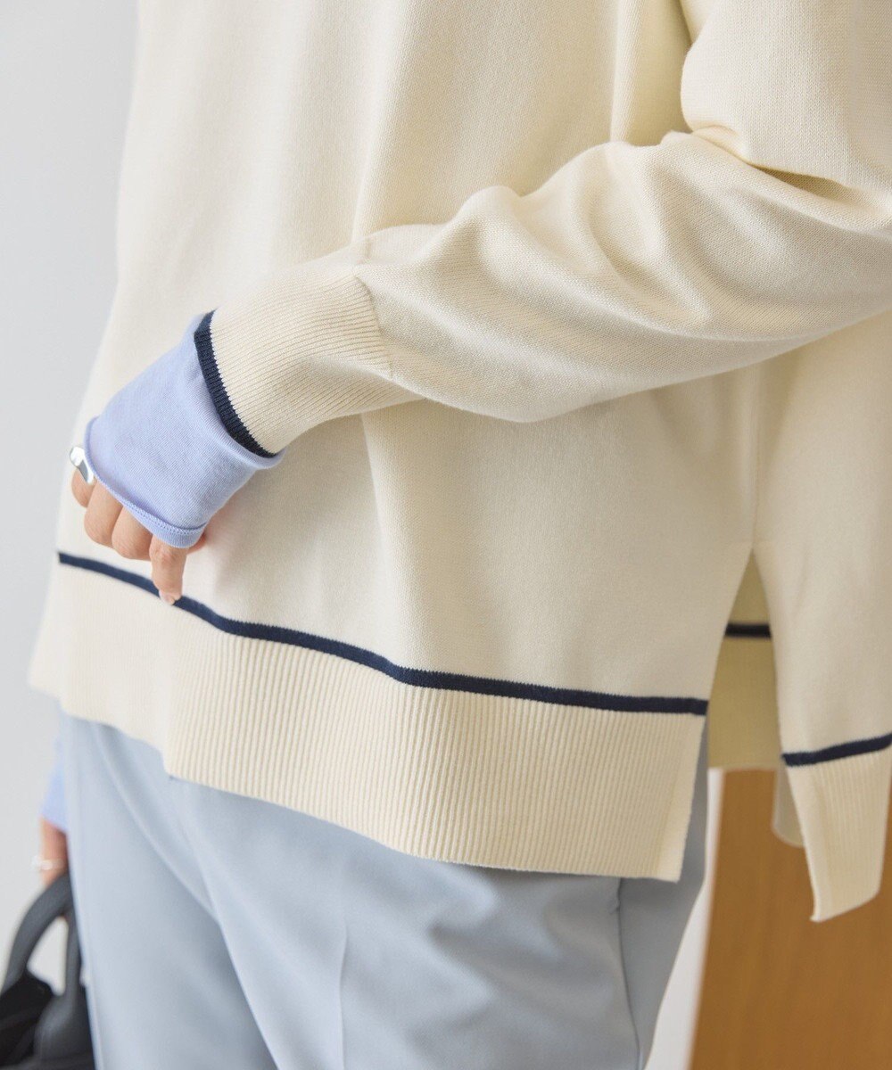 AMERICAN HOLIC バイカラークルーネックニットプルオーバー 