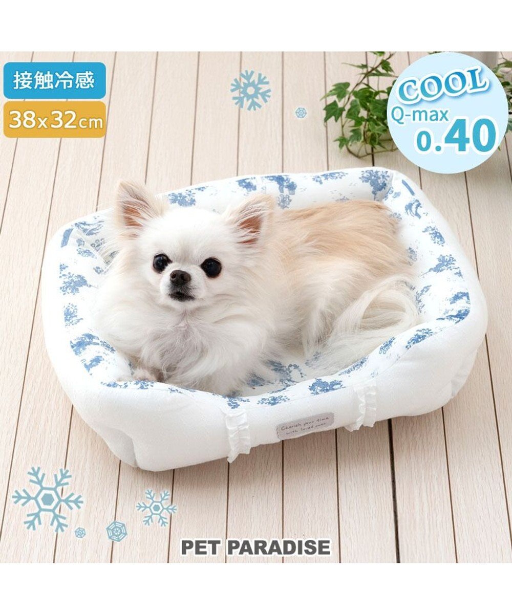 PET PARADISE ペットパラダイス クールカドラー 《トワルドジュイ柄》 四角型 Ｓ 