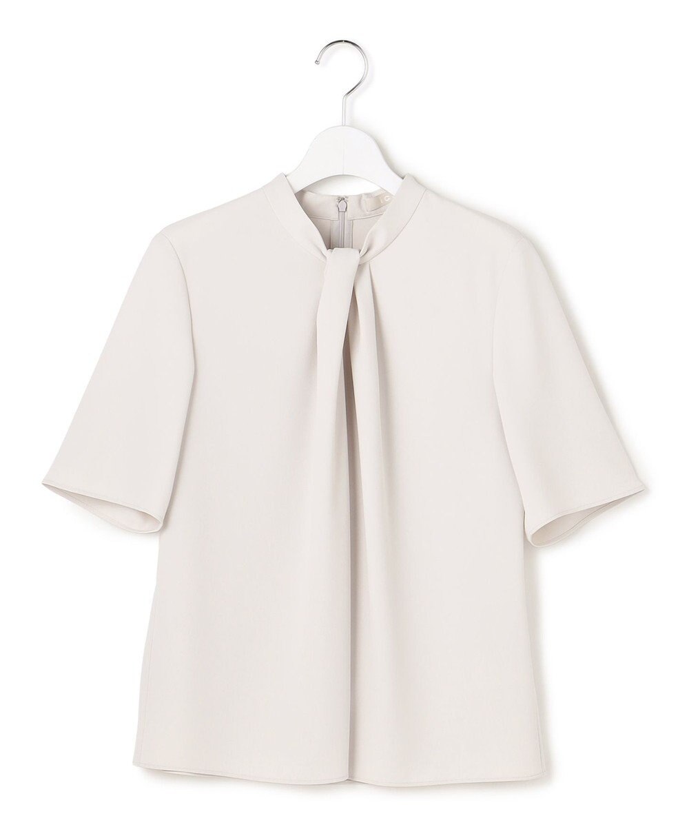 ICB L ストレッチジョーゼット ドレープデザインブラウス 