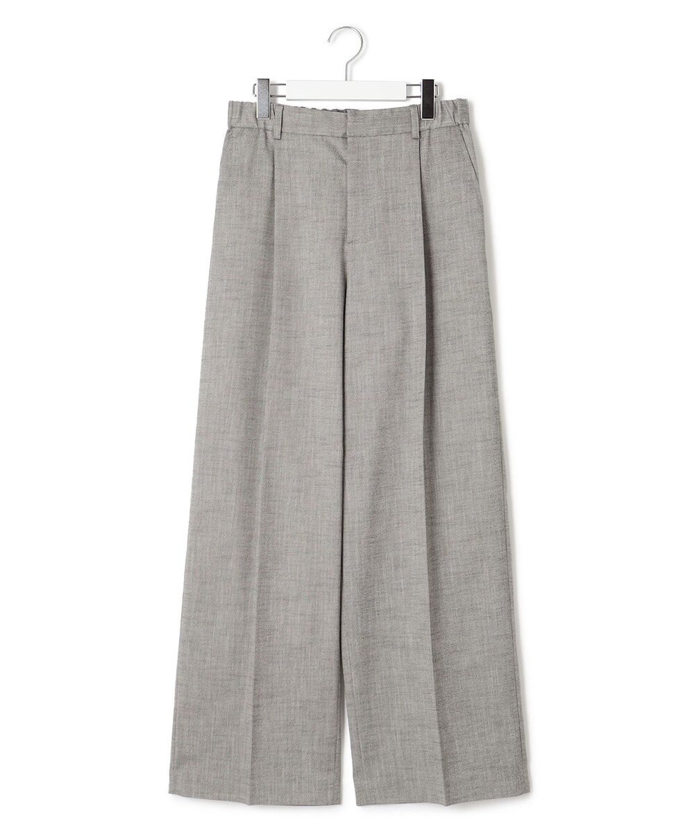 23区 【セットアップ対応/洗える】スラブツイードストレッチ ワイド パンツ 