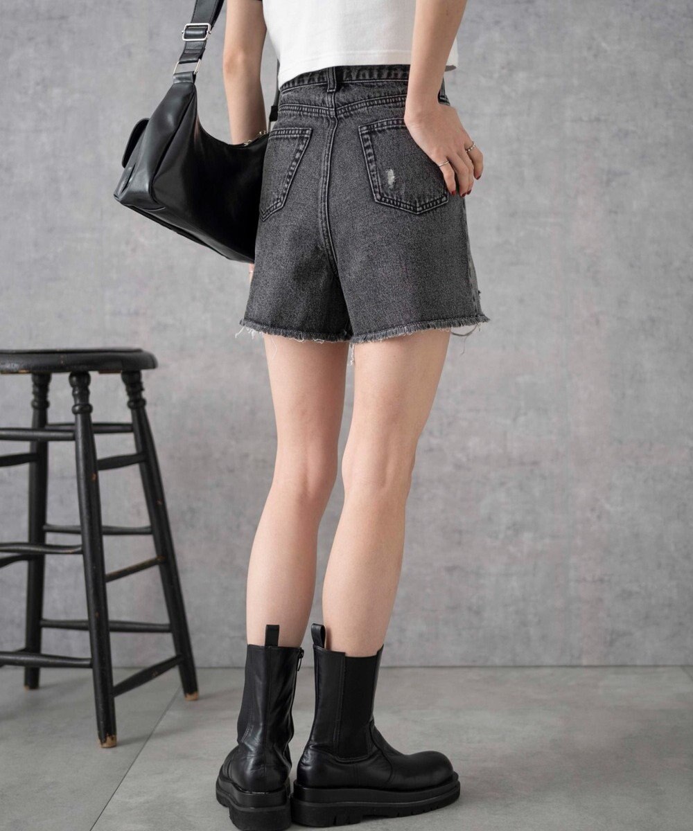 WEGO ダメージデニムショートパンツ 
