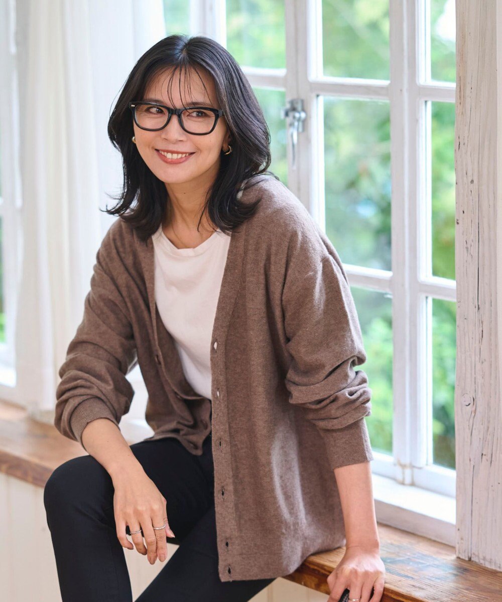 WEGO 【WEB限定/2025年秋冬新作//洗濯可/MLサイズ展開/ユニセックス着用ITEM】ドロップショルダーカーディガン 