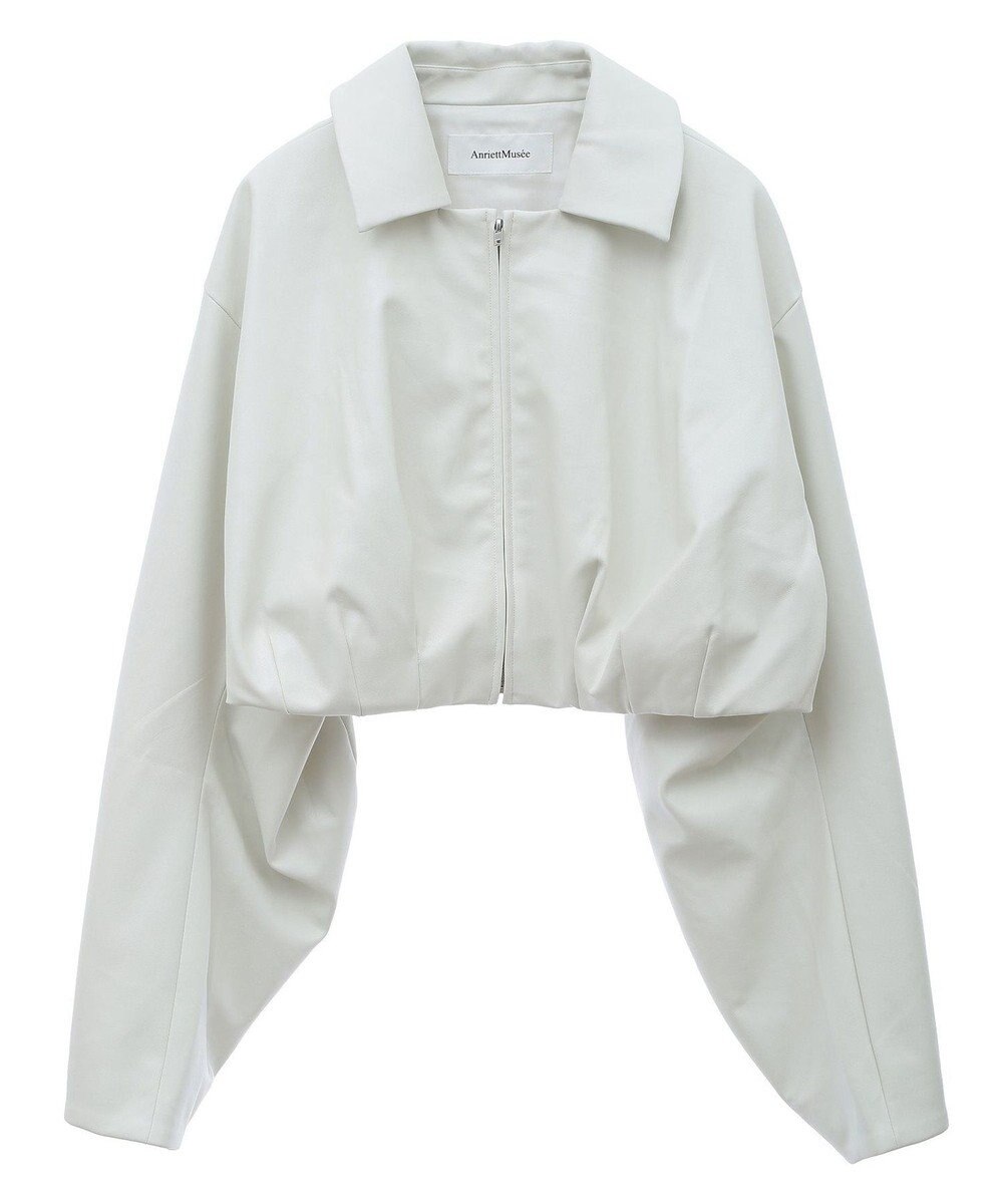 Green Parks フェイクレザーショートブルゾン 