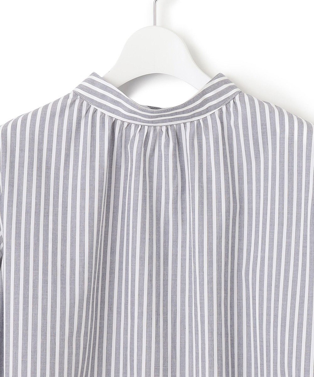 J.PRESS YORK STREET 【WOMEN】バックボタン ストライプブラウス 