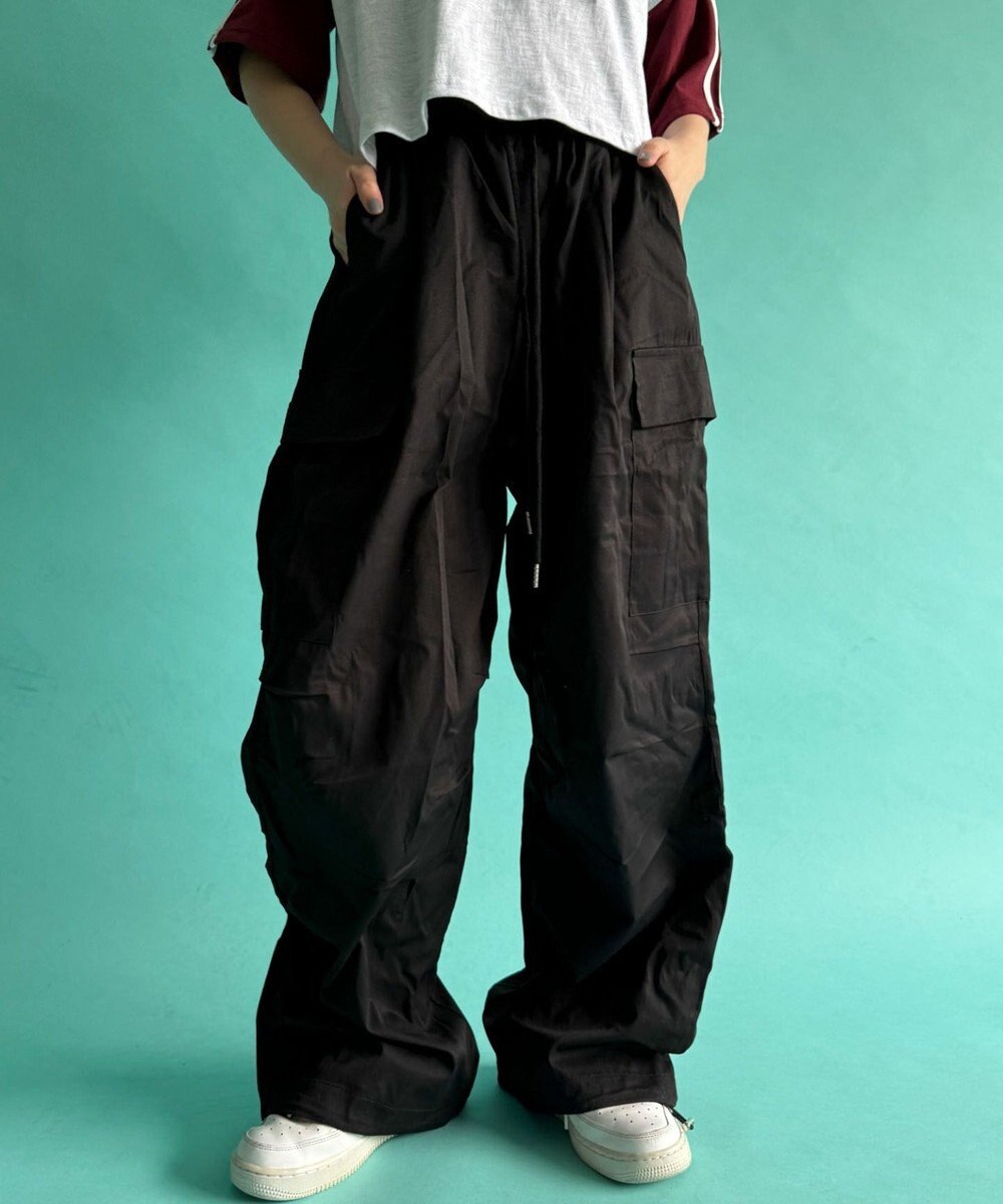 WEGO 【ウエストゴム】イージーカーゴパンツ 