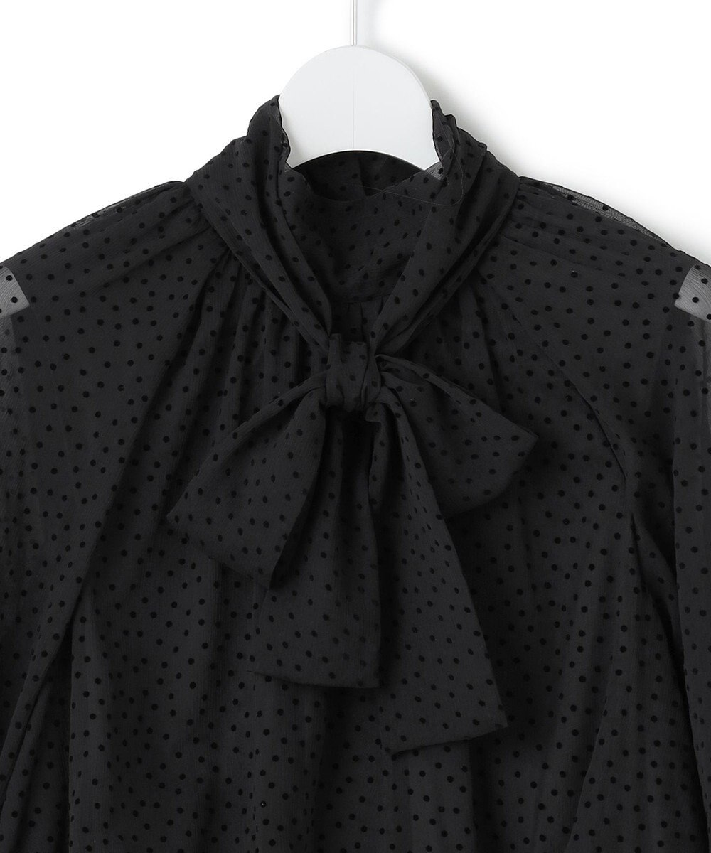 23区 【APPLAUDIR】シアードットフロッキー ボウタイリボンドレス 