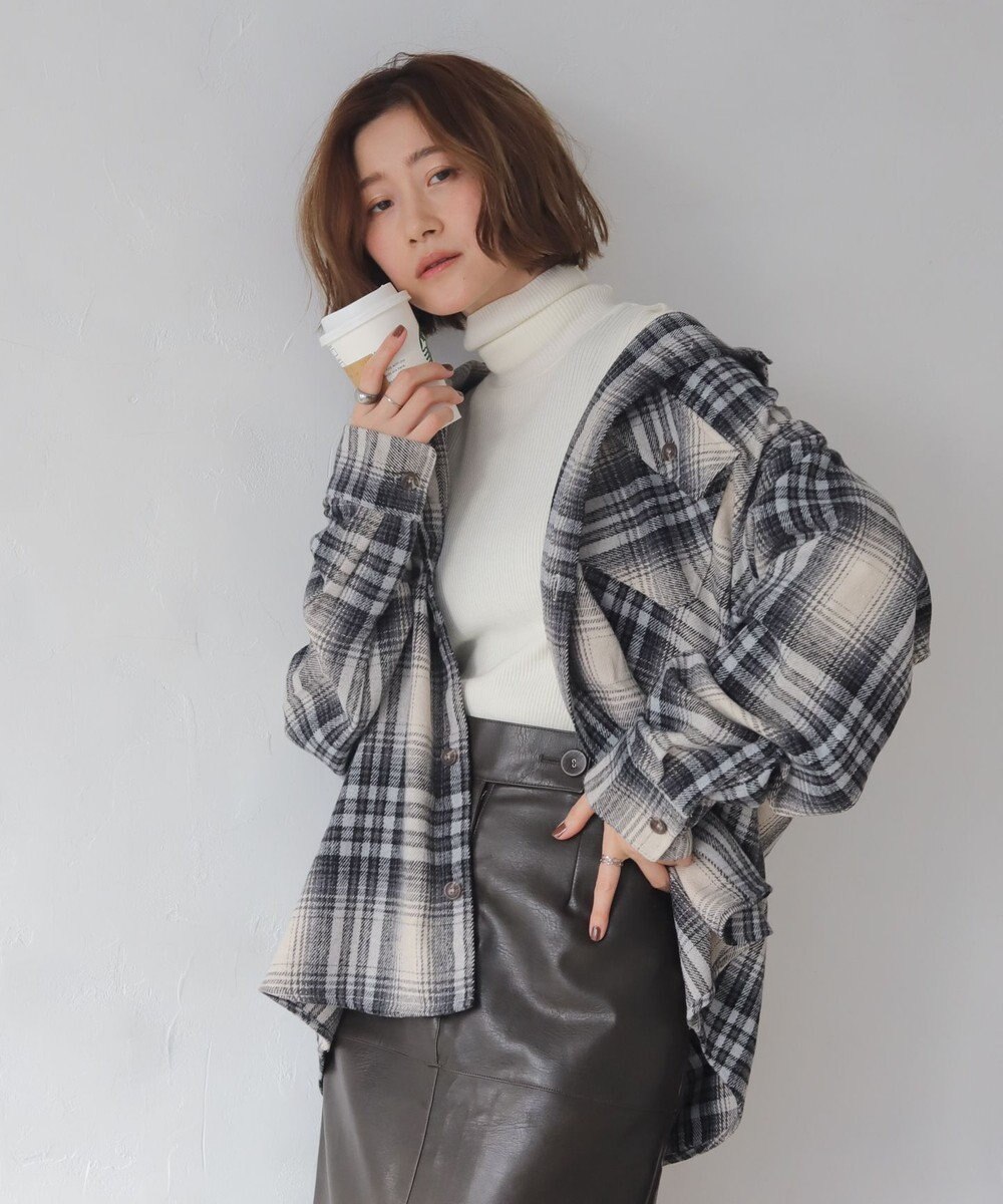 WEGO 【2025年秋冬新作/ユニセックス着用ITEM/SMLサイズ展開】ヘビーネルチェックシャツ（LS） 