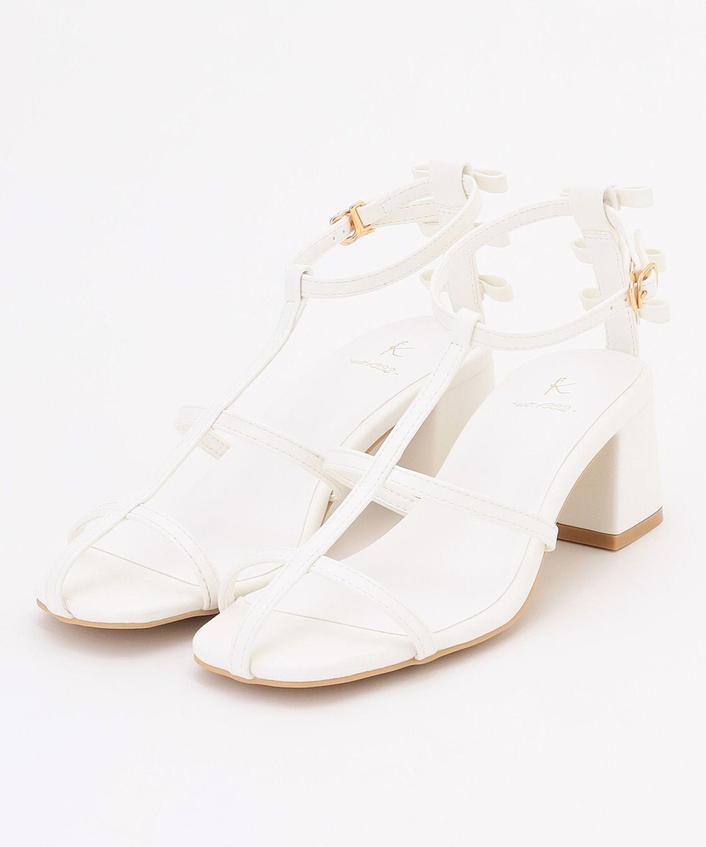 組曲 ナローベルト リボンサンダル 